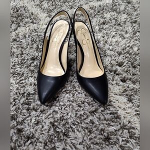 Jessica Simpson Elegant Black Slingback Heels